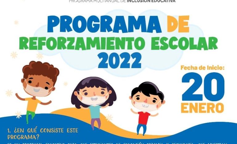  Alternativa lanza el Programa de Reforzamiento Escolar para el verano 2022