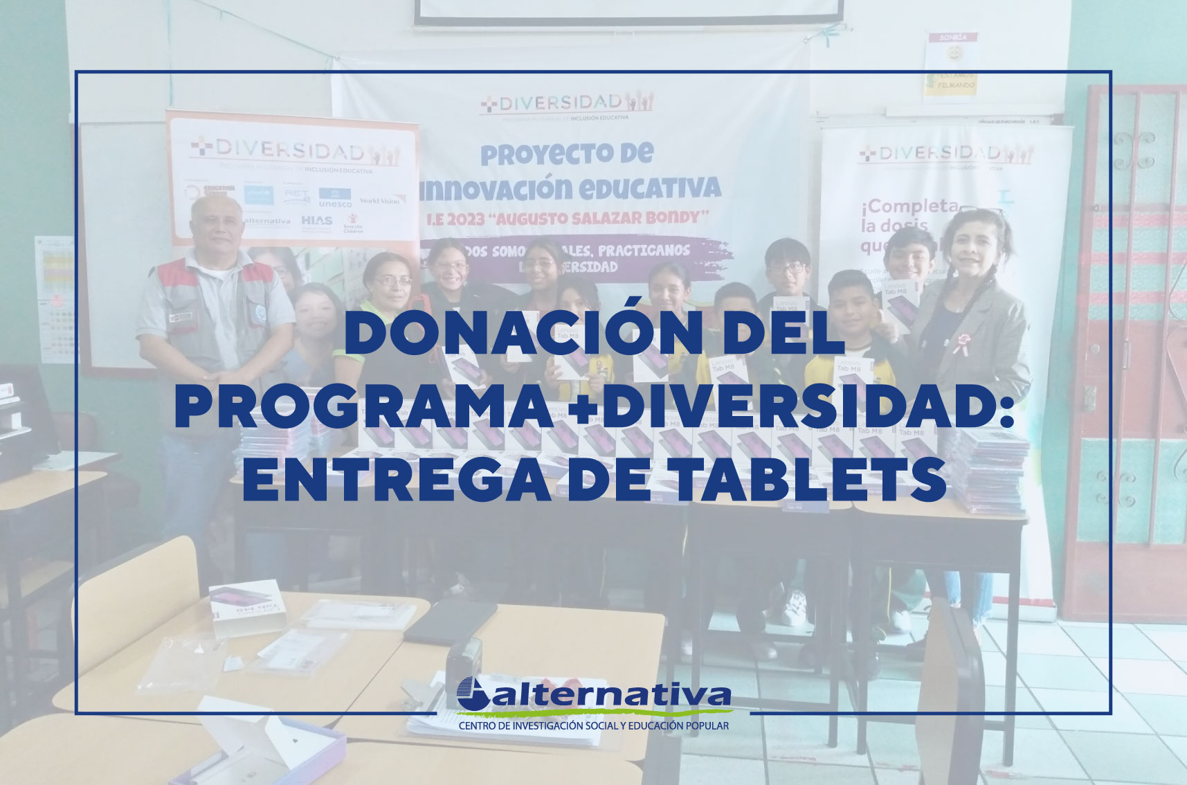  Donación del programa +Diversidad: Entrega de tablets