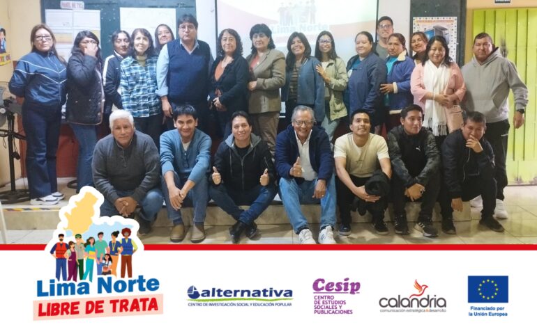  Sensibilizando sobre violencia y trata  con docentes de Lima Norte